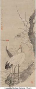 Chen Zhifo 1896-1962,Cranes,Heritage US 2022-03-22