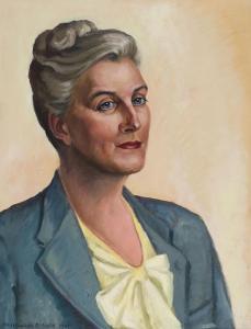 CHENEY Anna Gertrude L. Nan 1897-1985,Self Portrait,1947,Heffel CA 2022-07-28