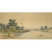 CHENEY C,River bank landscape,Ripley Auctions US 2011-05-14