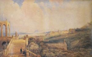 CHENEY Harriet,An Italian landscape with figures on a classical t,Clevedon Salerooms 2019-07-11