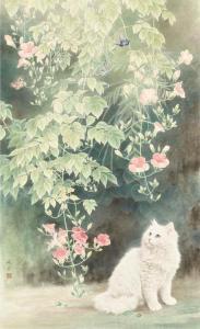 CHENG'AI XING 1960,Cat and Butterfly,Christie's GB 2017-05-30