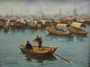CHENG David 1900-1900,Hong Kong harbour scene,1961,Golding Young & Co. GB 2019-02-27