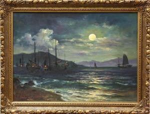 CHENG H,Ships in Bright Moonlight,Clars Auction Gallery US 2010-02-07