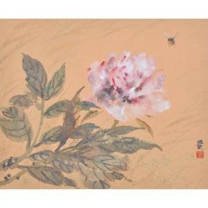 CHENGWU FEI 1914-2001,A wind blown Peony and a Bee,20th century,Dreweatts GB 2018-05-22