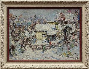 CHENKO Andrei Miroshni 1922,Village in Snow,1992,Clars Auction Gallery US 2013-05-19