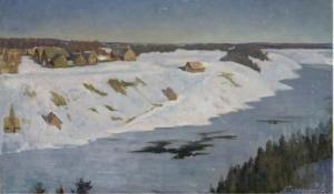 CHEREMNYKH Piotor 1918-1970,A winter landscape,1969,Christie's GB 2005-11-03