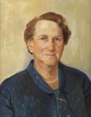 CHEREPOV George 1909-1987,Damenportrait Büste einer älteren Dame in blauer B,1980,Mehlis 2021-08-26