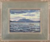 CHEREPOV George 1909-1987,sailboat on water,South Bay US 2019-07-27