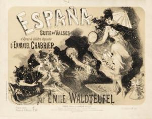 CHERET Jules 1836-1932,Couverture pour España / Suite de valses,1885,Ader FR 2009-05-14