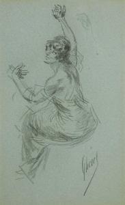 CHERET Jules 1836-1932,Femme assise de dos,Artprecium FR 2015-11-20