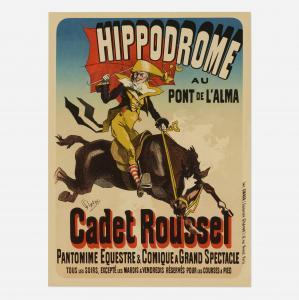 CHERET Jules 1836-1932,Hippodrome, Cadet Roussel (from Les maîtres de,1882,Toomey & Co. Auctioneers 2024-03-07