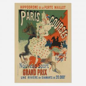CHERET Jules 1836-1932,Hippodrome de la Porte Maillot, Paris Courses ,1890,Toomey & Co. Auctioneers 2024-03-07