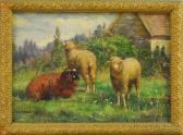 CHERITREE Olive E 1856,Sheep at Cheritree Farm, Oak Hill, New York,1885,Skinner US 2012-07-18