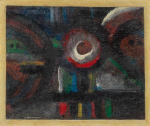 CHERKAOUI Ahmed 1934-1967,Les Miroirs Noirs VII,1965,Bonhams GB 2023-11-15