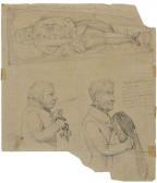 CHERNYSHEV ALEXEI FILIPPOVICH,Deux croquis represantant un jeune homme,1851,Eric Caudron 2023-03-31