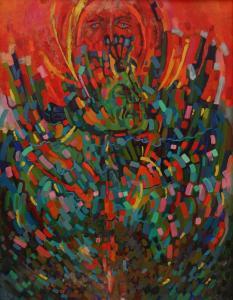 CHERRINGTON John 1931-2015,colourful psychedelic abstract,Rogers Jones & Co GB 2018-06-01