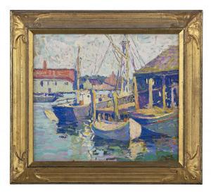 CHERRY Kathryn E Bard 1860-1931,Gloucester Harbor,New Orleans Auction US 2018-12-08