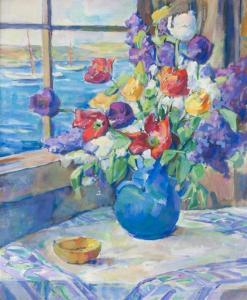 CHERRY Kathryn E Bard 1860-1931,Tulips from Window,Hindman US 2016-10-08