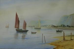 CHESTER J,MOORED FISHING BOATS IN A BAY,19th Century,Penrith Farmers & Kidd's plc GB 2008-11-19