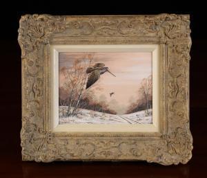 CHESTER Mark 1960,A winter landscape with woodcock in flight,Wilkinson's Auctioneers GB 2022-10-08