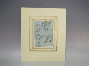 CHESTERTON Gilbert Keith 1874-1936,A study of a child on horseback,Cuttlestones GB 2021-09-02