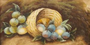 CHESTON Evelyn 1875-1929,Still life of plums in a basket, and Still life of,Rosebery's GB 2021-08-19