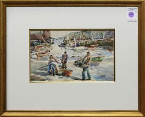 CHETCUTI John 1900-1976,Fishermen,Clars Auction Gallery US 2019-12-14