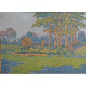 CHEVALIER Paul Maurice 1898-1984,Paysage pointilliste,1920,Herbette FR 2015-09-27