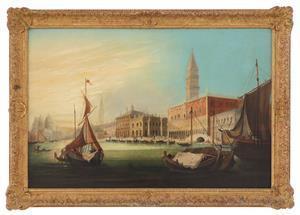 CHEVALIER Robert Magnus 1876-1911,The Grand Canal with View of Doge's Pala,1878,New Orleans Auction 2022-10-08