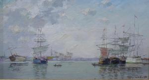 CHEVTSOV Igor 1963,Boats in Harbour,Bellmans Fine Art Auctioneers GB 2018-09-11