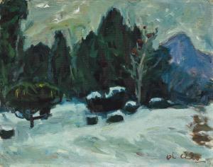 CHI HO Oh 1905-1982,Snowscape,Seoul Auction KR 2023-06-27