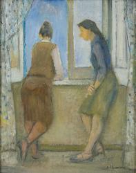 CHIANCONE Alberto 1904-1988,Donne in interno alla finestra,1988,Babuino IT 2008-02-26
