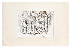 CHIAPPELLI Aldo 1907-1972,Senza Titolo (Figure in una cripta),1955,Borromeo Studio d'Arte 2021-09-08