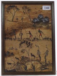 CHIDT Ghidty,Aboriginal paper bark painting,Burstow and Hewett GB 2019-05-22
