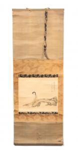 CHIKUDEN Tanomura 1777-1835,Chinese Beauty hanging scroll,Hindman US 2019-04-25