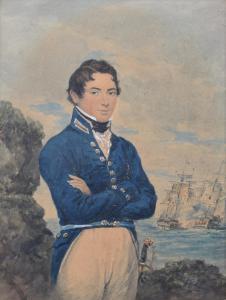 CHILDE James Warren 1778-1862,Portrait of Captain James Wolfe R.N.,1819,Peter Wilson GB 2020-03-12