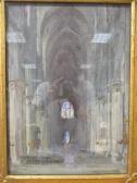 CHILDERS Milly 1800-1900,The Interior of Rheims Cathedral,1914,Cheffins GB 2017-09-28