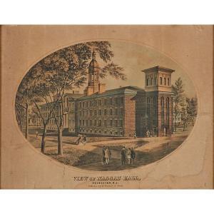 CHILDS F 1800,View of Nassau Hall, Princeton, N. J,1860,Rago Arts and Auction Center US 2014-09-13