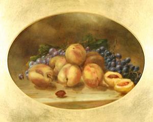 CHILDS Lillian E 1900-1900,Still Life with Peaches andGrapes,Trinity Fine Arts, LLC US 2008-12-16