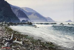 CHILVERS Robert,Afternoon Light Goose Bay, Marlborough,International Art Centre NZ 2014-02-27
