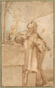 CHIMENTI Jacopo 1554-1640,Sainte en prière au pied d'un aut,Artcurial | Briest - Poulain - F. Tajan 2024-02-06