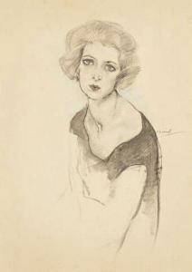 CHIMOT Édouard Jules 1880-1959,Portrait de jeune fille,Aguttes FR 2011-10-24