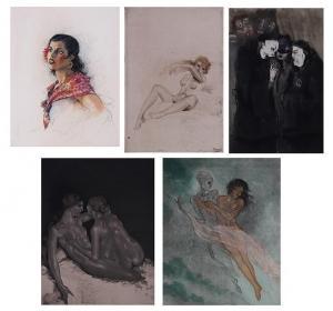 CHIMOT Édouard Jules 1880-1959,PORTRAIT OF SPANISH WOMAN,Clark Cierlak Fine Arts US 2023-01-18