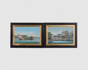 CHINA TRADE SCHOOL,Pair of Paintings,19th century,Grogan & Co. US 2018-06-03