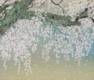 CHINAMI Nakajima 1945,Sanho-in, weeping cherry tree in spring,2009,Mainichi Auction JP 2024-02-03