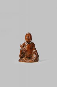 CHINESE SCHOOL,a seated figure holding a scroll and wearing flowi,Woolley & Wallis GB 2018-05-22