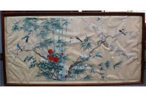 CHINESE SCHOOL,Birds amongst flowering prunus,Bellmans Fine Art Auctioneers GB 2015-05-20
