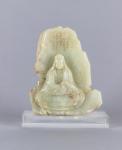 CHINESE SCHOOL,DEITY seated before rockwork with engrave,Hartleys Auctioneers and Valuers 2021-06-16
