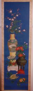 CHINESE SCHOOL,depicting fruit and vases issuing blossoming flow,1900,Lacy Scott & Knight 2015-06-13