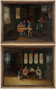CHINESE SCHOOL,Domestic Scenes,19th century,Brunk Auctions US 2019-03-23
